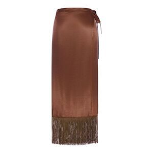 The Nina Studio Women Silk Pareo Skirt With Wrap Closure